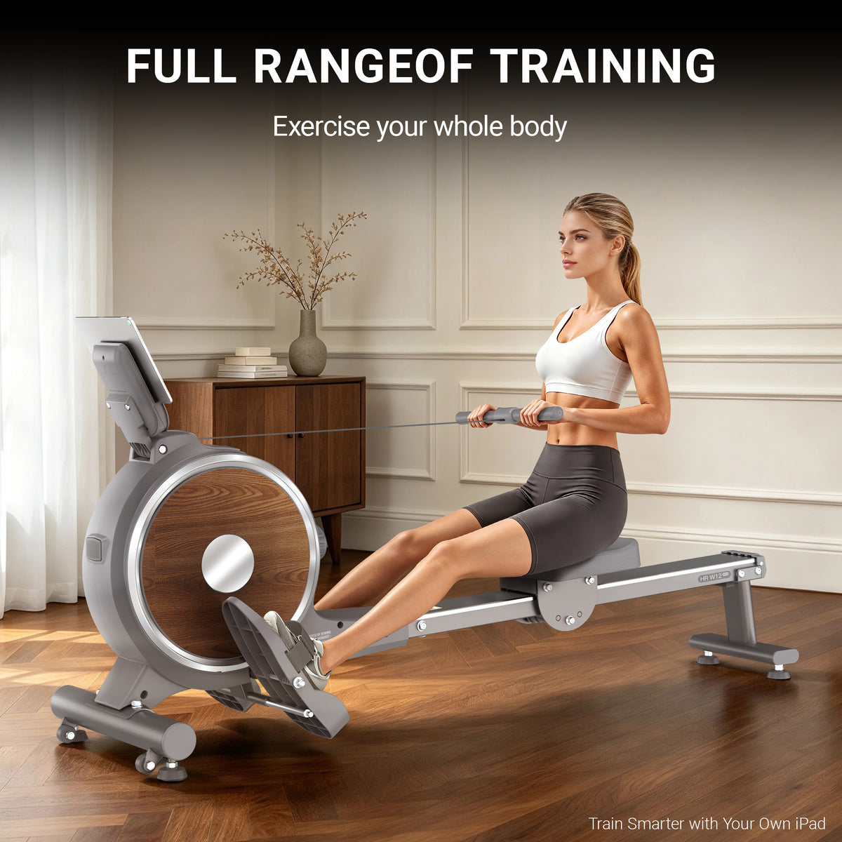 HARISON HR-W12 Eco Rowing Machine – Full Body Home Gym Rower with App Connectivity