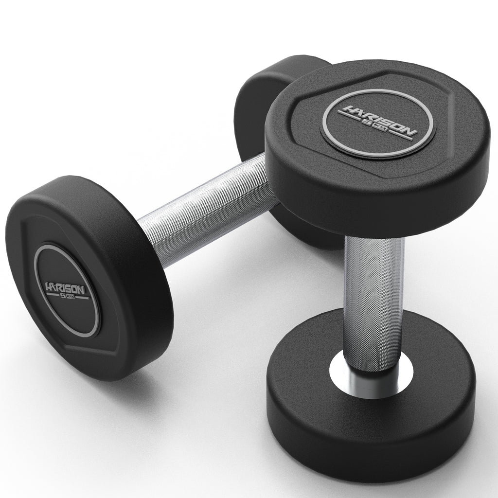 HARISON TPU Dumbbells – Non-Slip Textured Grip, Floor-Friendly, Eco-Friendly Material (2.5–25 kg)