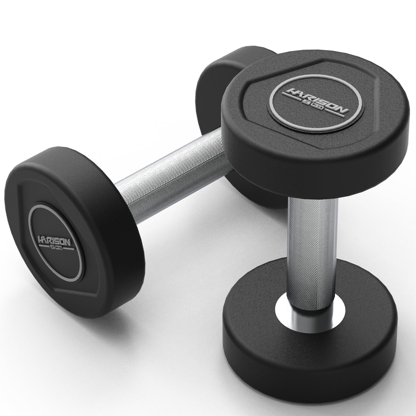 HARISON TPU Dumbbells – Non-Slip Textured Grip, Floor-Friendly, Eco-Friendly Material (2.5–25 kg)