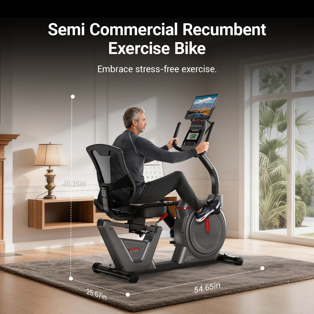 HARISON RECOVERY HR-B51A eco Recumbent Exercise Bike with App & Heart Rate Monitor
