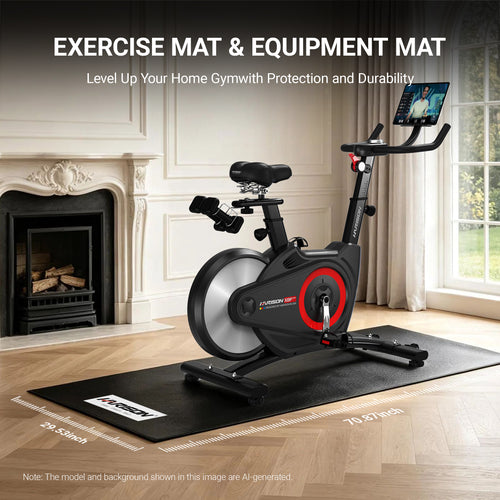 HARISON HR-001 Exercise Equipment Mat for Treadmill & Bike – Heavy Duty Floor Protection Mat for Home Gym