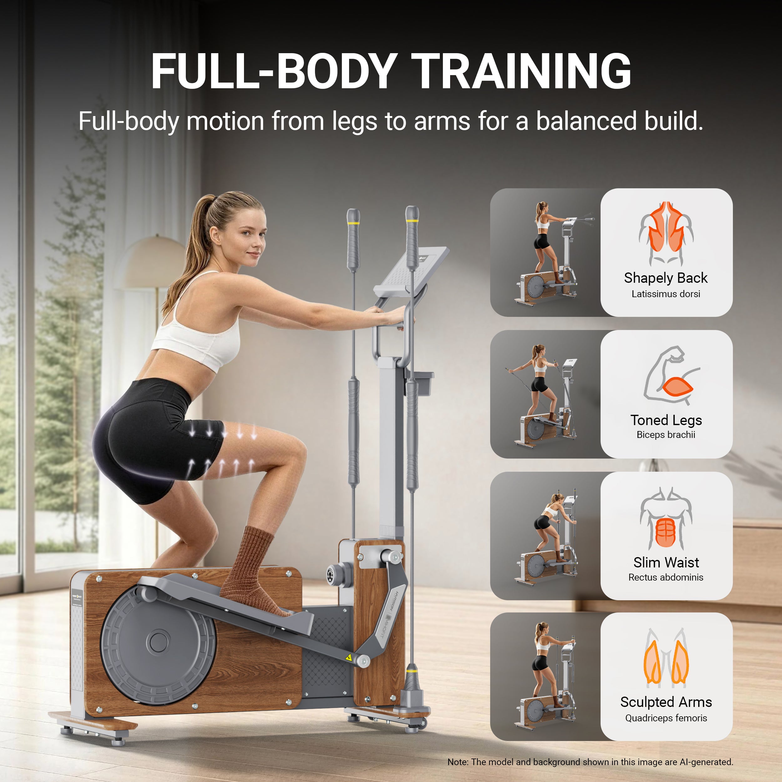 HARISON MIHOFIT HR-E1120 eco Elliptical Machine with App Connectivity