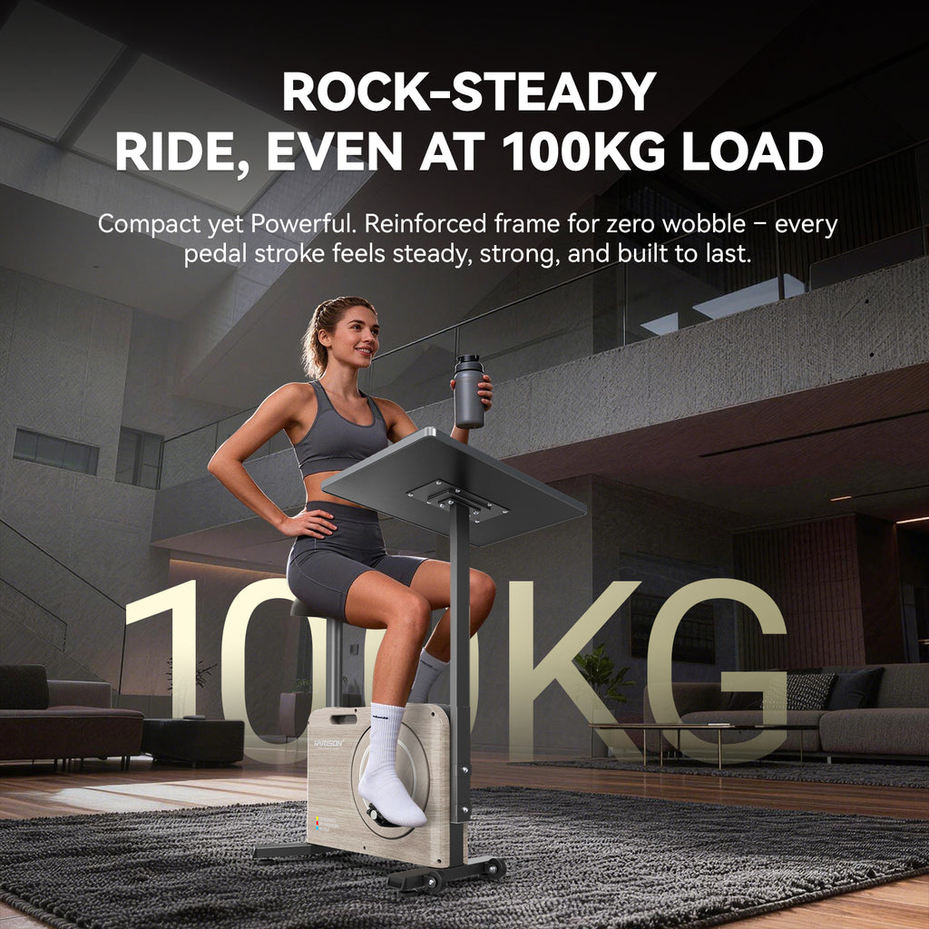 Muti-functional Magnetic Exercise Bike HR-B15 Eco（Wood Grain）