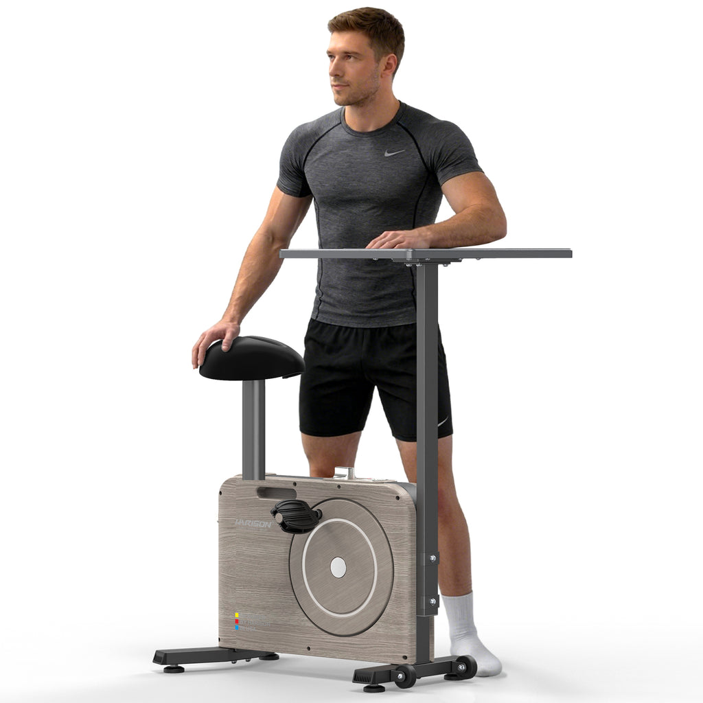 Muti-functional Magnetic Exercise Bike HR-B15 Eco（Wood Grain）