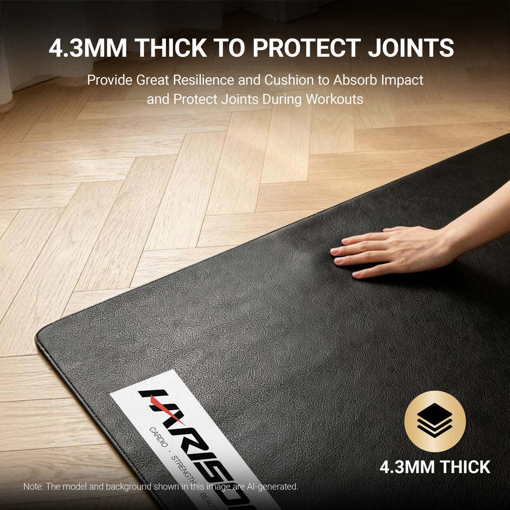 HARISON HR-004 Exercise Equipment Mat for Treadmill & Bike – Heavy Duty Floor Protection Mat for Home Gym