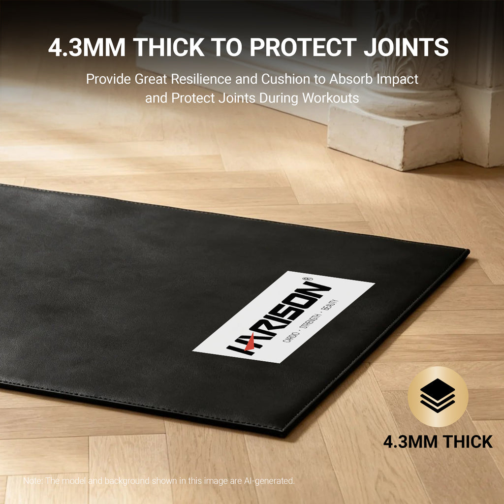 HARISON HR-001 Exercise Equipment Mat for Treadmill & Bike – Heavy Duty Floor Protection Mat for Home Gym