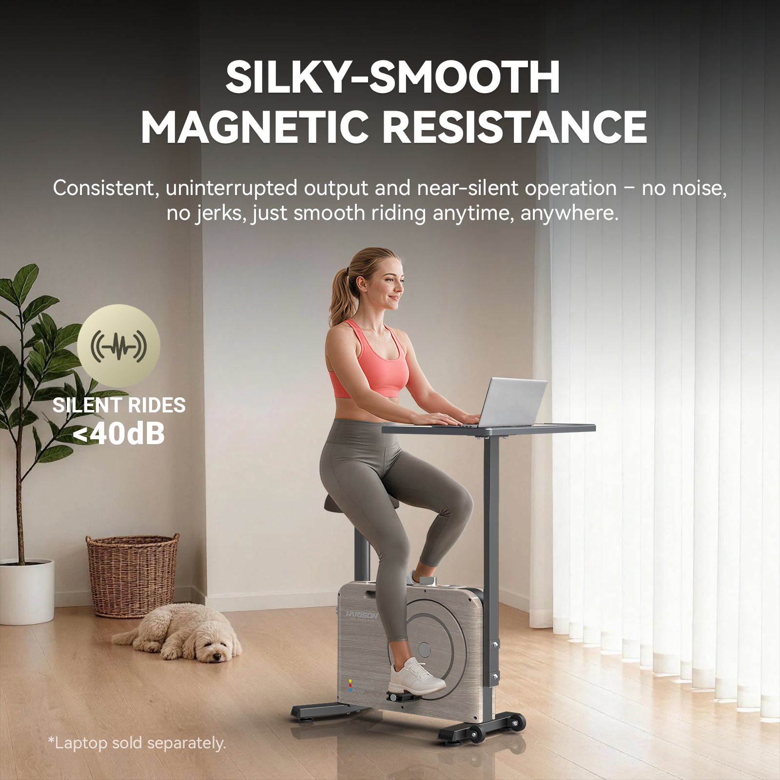 Muti-functional Magnetic Exercise Bike HR-B15 Eco（Wood Grain）