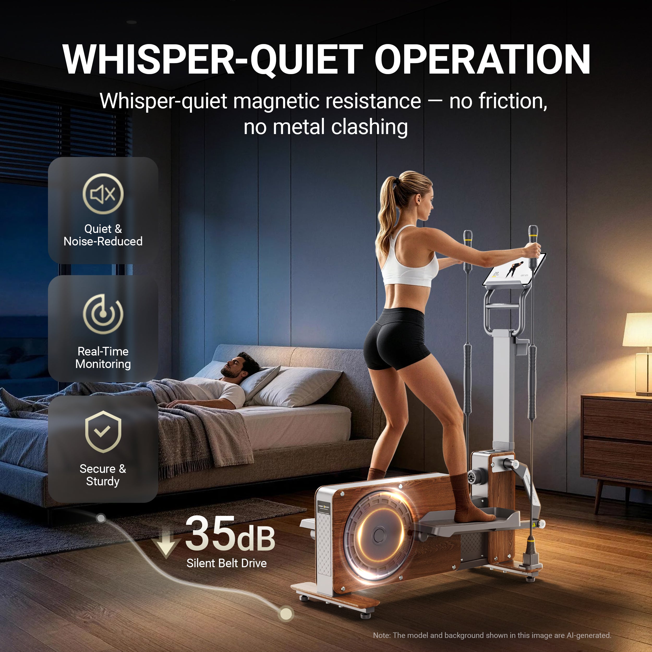 HARISON MIHOFIT HR-E1120 eco Elliptical Machine with App Connectivity