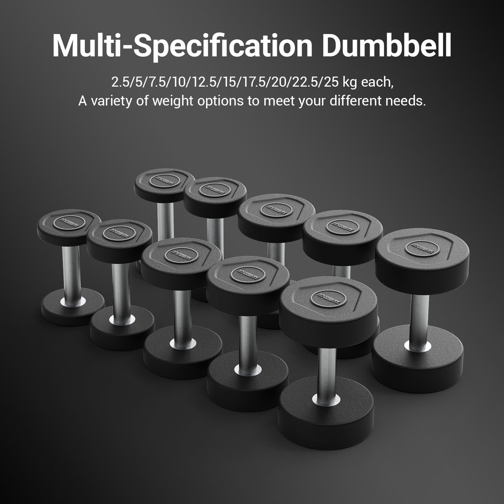 HARISON TPU Dumbbells – Non-Slip Textured Grip, Floor-Friendly, Eco-Friendly Material (2.5–25 kg)