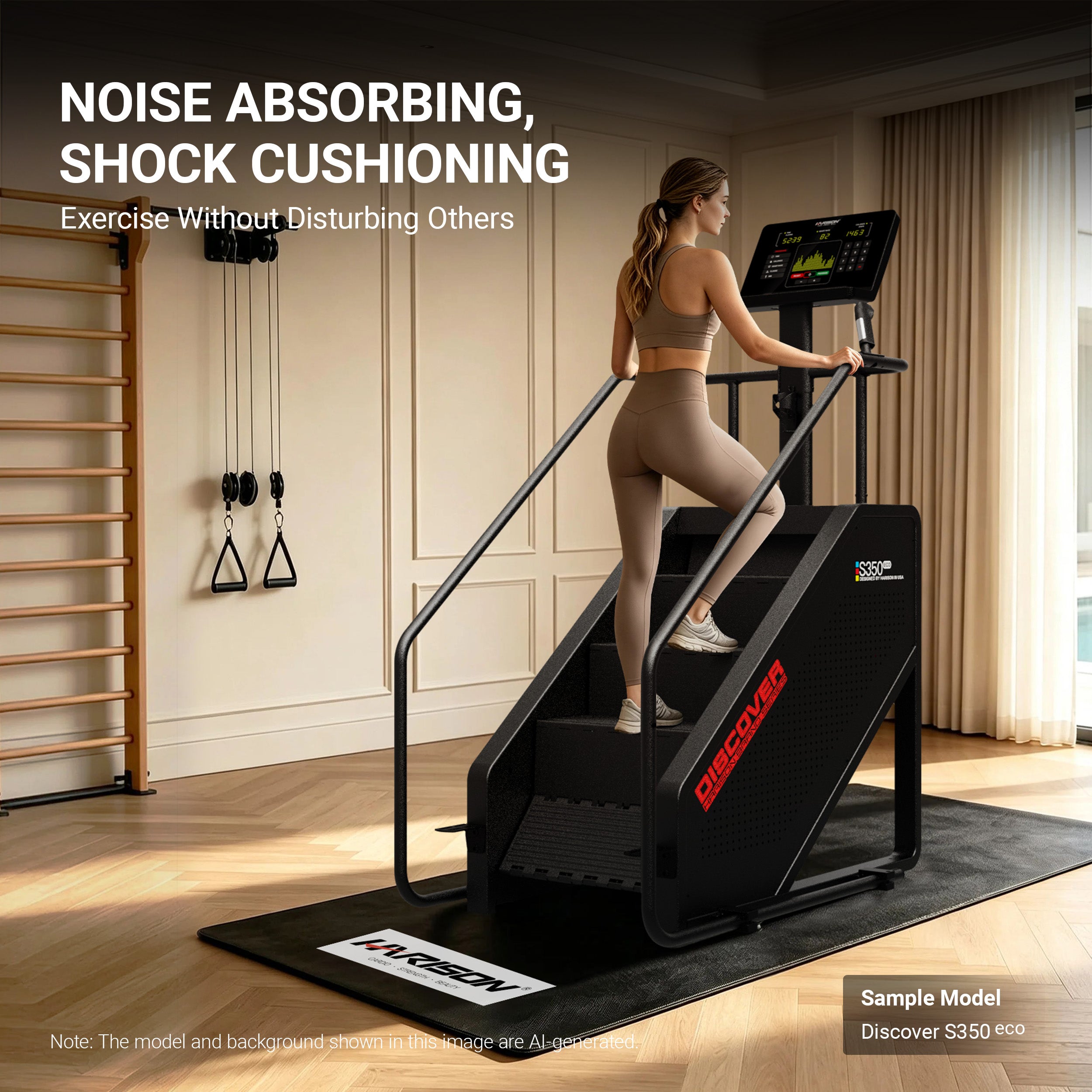 HARISON HR-002 Exercise Equipment Mat for Treadmill & Bike – Heavy Duty Floor Protection Mat for Home Gym