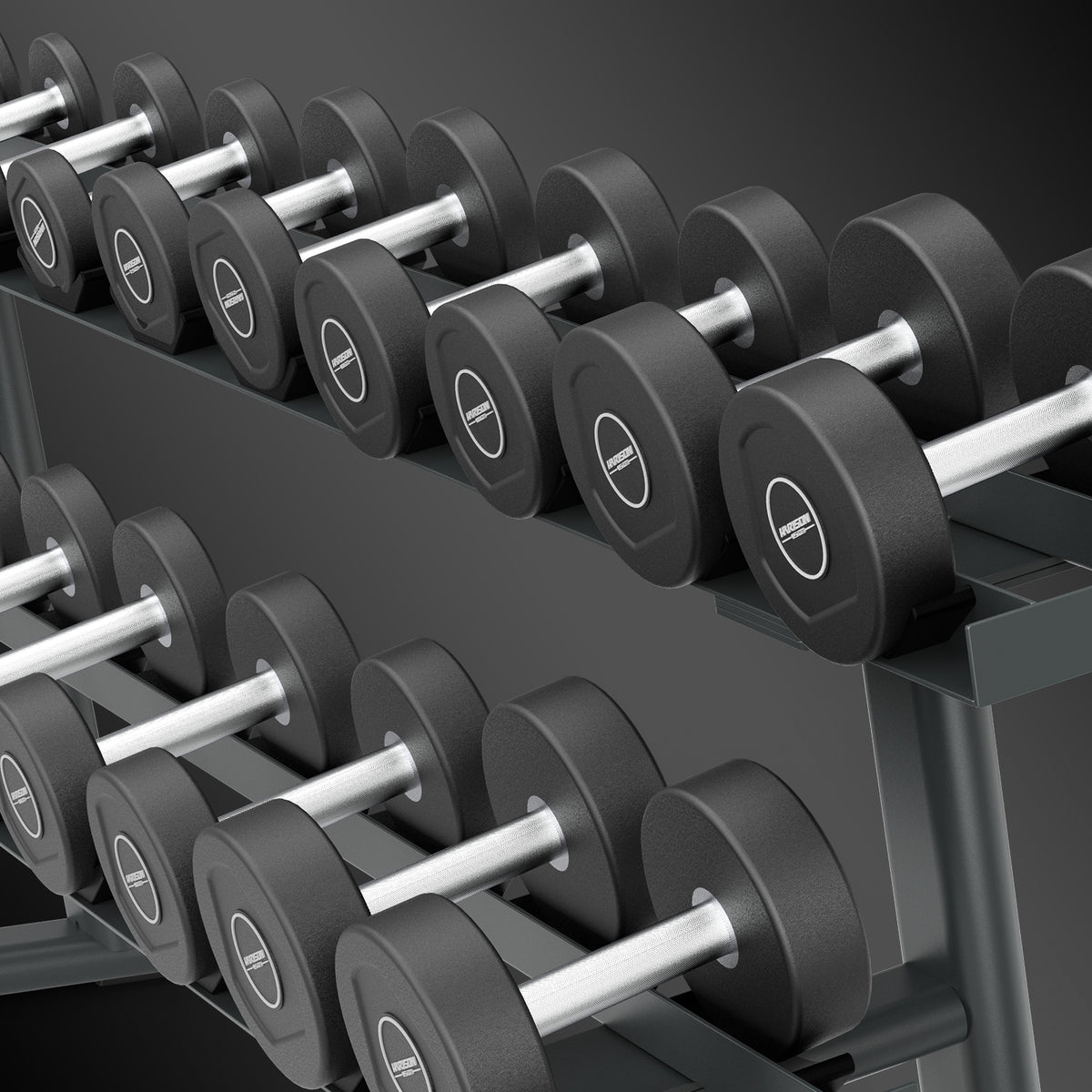 HARISON TPU Dumbbells – Non-Slip Textured Grip, Floor-Friendly, Eco-Friendly Material (2.5–25 kg)