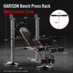 HARISON HR-30813 6-in-1 Adjustable Weight Bench Set