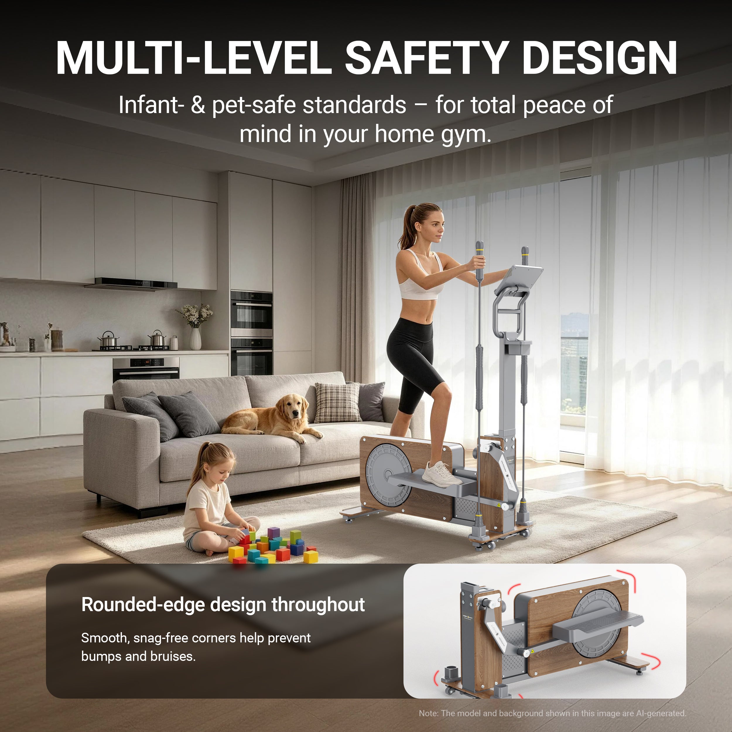 HARISON MIHOFIT HR-E1120 eco Elliptical Machine with App Connectivity