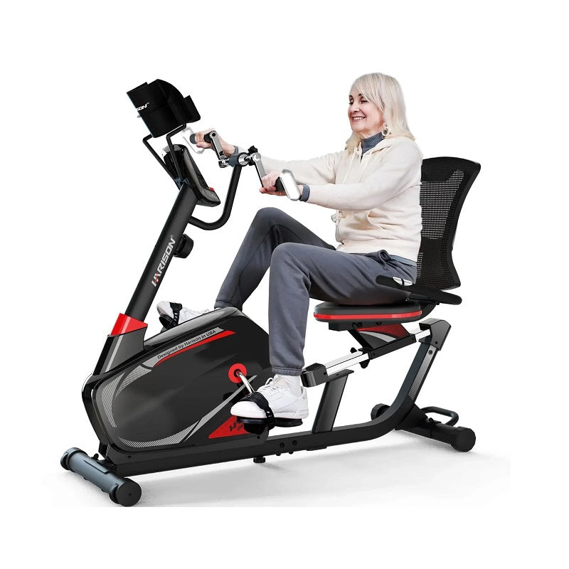 HARISON HR-B8A1 Re Senior Recumbent Exercise Bike with Step-Through Frame & Magnetic Resistance