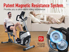 HARISON HR-B50 Tech Recumbent Exercise Bike with Bluetooth, Magnetic Resistance & Adjustable Seat