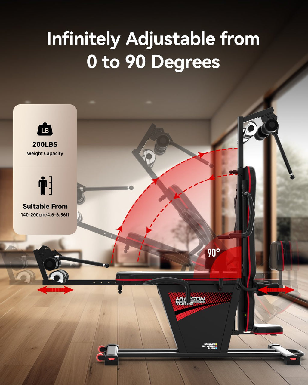 HARISON HR-409 Plus Inversion Table, 2026 New Strength Training Inversion Table for Back Pain Relief Equipment w/Remote Control, Reversible Ankle Holders, Easy Assembly, Heavy Duty up to 300lbs