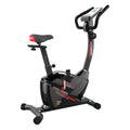 HARISON HR-B6 Magnetic Upright Exercise Bike for Home Gym ,350 lbs Capacity , US Magnetic Mute System with 8-Level Resistance ,4-Way Adjustable Leather Seat , 2-in-1 LCD Monitor & Tablet Holder,Non-Slip Handlebars & Transport Wheels