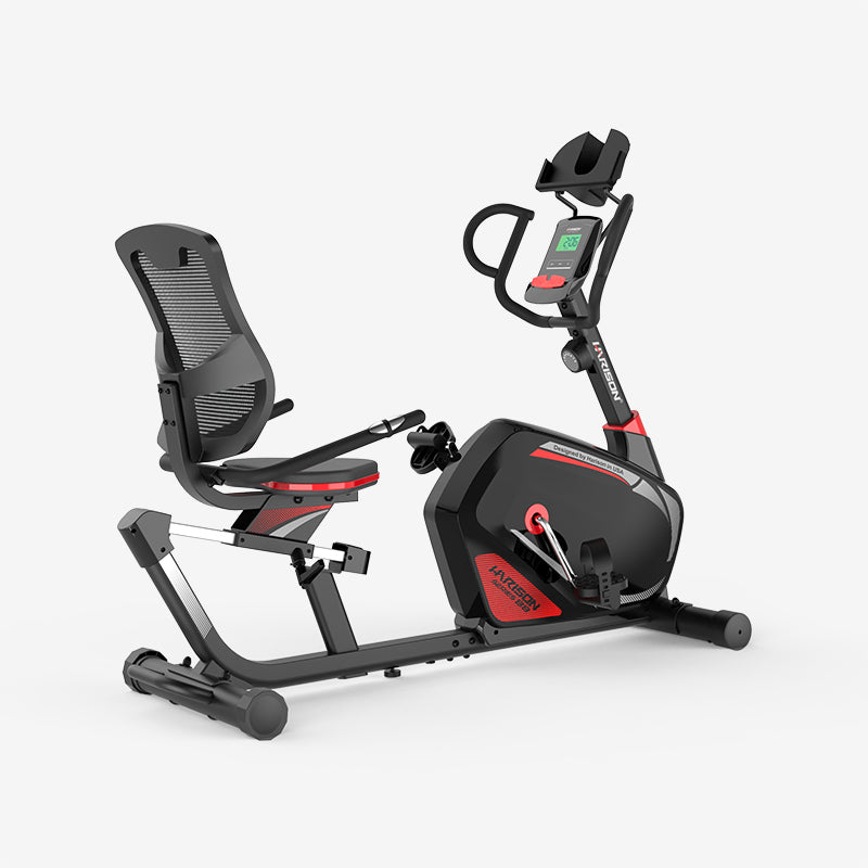 HARISON HR-B8 eco Exercise Bike 400 lbs Capacity, Easy Assembly Magnetic Recumbent bike for Adult and Seniors with Arm Exerciser , Recumbent Stationary bike for Home, 2 in 1 LCD Monitor and Tablet Holder (Same-day Shipping service）
