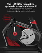 HARISON magnetron system with 24Catty flywheel, precision balance tech for smooth indoor cycling