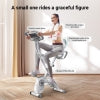 HARISON HR-X3L Folding Exercise Bike 350 LBS Capacity, 5 in 1 Bluetooth Stationary Bikes for Home with 16-Level Resistance and Arm Resistance Bands, Magnetic X-Bike with LCD Monitor & Back Support