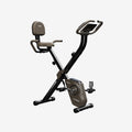 HARISON HR-X3L Folding Exercise Bike 350 LBS Capacity, 5 in 1 Bluetooth Stationary Bikes for Home with 16-Level Resistance and Arm Resistance Bands, Magnetic X-Bike with LCD Monitor & Back Support
