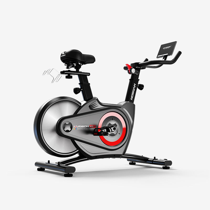 HARISON HR-X8 Semi-Commercial Exercise Bike 400 lbs Capacity, Magnetic Stationary Bikes for Home Gym with Bluetooth & Tablet Holder & Comfortable Seat Cushion