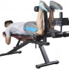 HARISON HR-609 Adjustable Weight Bench with Leg Extension and Preacher Pad, Flat Incline Decline Exercise Bench for Home Workout Weight Training（Black）