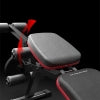 HARISON HR-609 Adjustable Weight Bench with Leg Extension and Preacher Pad, Flat Incline Decline Exercise Bench for Home Workout Weight Training（Black）