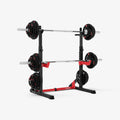 HARISON HR-30812 Heavy Duty 4-in-1 Squat Rack Half Rack for Home Gym – Multi-Height & Width Adjustable, Pull-Up Bar & Dip Station, Barbell Holders Included, Stable H-Shape Steel Frame, Ideal for Bench Press Squat Full Body Workout