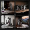 HARISON HR-G11511 Multifunction Home Gym Full Body Workout Equipment – Commercial-Grade Thickened Steel Frame, Removable Preacher Curl Pad & Adjustable Leg Press, Pulley System & Ab Bands for Total Body Training, No Manual Adjustment Design