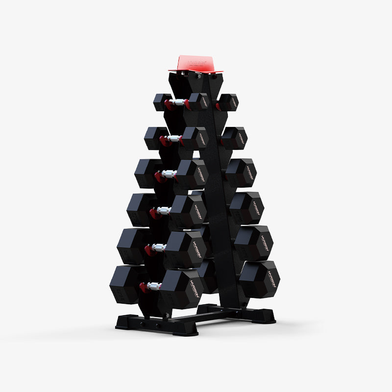 HARISON HR-325 6-Tier Dumbbell Rack Stand Only, A-Frame Design Weight Rack for Dumbbells, Strength Training Dumbbells Storage Rack for Home Gym (Dumbells not Included)