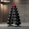 HARISON HR-325 6-Tier Dumbbell Rack Stand Only, A-Frame Design Weight Rack for Dumbbells, Strength Training Dumbbells Storage Rack for Home Gym (Dumbells not Included)