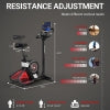 HARISON HR-B101 Electromagnetic Self-powered Upright Exercise Bike, 2 in 1 LED Display for Resistance Control and Data Record, 350 LBS Capacity Stationary Bike for Home with Bluetooth, 32-Level Resistance