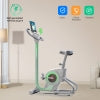 HARISON HR-B101 Electromagnetic Self-powered Upright Exercise Bike, 2 in 1 LED Display for Resistance Control and Data Record, 350 LBS Capacity Stationary Bike for Home with Bluetooth, 32-Level Resistance