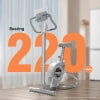 HARISON HR-B101 Electromagnetic Self-powered Upright Exercise Bike, 2 in 1 LED Display for Resistance Control and Data Record, 350 LBS Capacity Stationary Bike for Home with Bluetooth, 32-Level Resistance