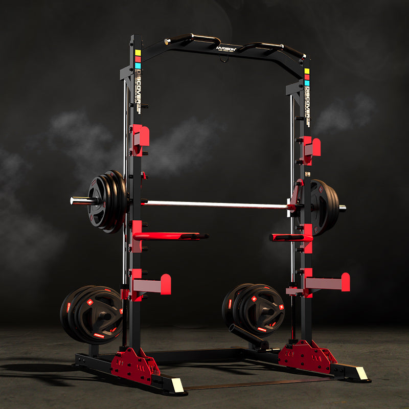 HARISON HR-30814 Multifunction Squat Rack Power Cage for Home Gym – 4000LBS Weight Capacity, 1.5mm Thickened Steel, Pull-Up Bar, Weight Plate & Barbell Holder, 35+ Workout Options for Bench Press Deadlift Squat