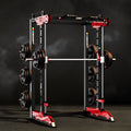 HARISON HR-30815 Multifunction Home Gym Power Squat Rack – 3300LBS Weight Capacity, Extra-Thick Steel Frame, Non-Slip Mat, Chin-Up Bar & Barbell Holder, Multi-Exercise for Bench Press Deadlift Squat