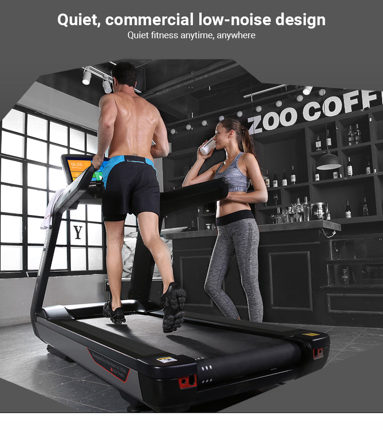 HARISON HR-T3800 Commercial Treadmill ，7.0HP AC Motor with Inverter (0.8-22 km/h)  21.5 ，Touchscreen & 24 Programs ，163x60 cm Belt ， Electric Incline -3% to 18%， 397 lbs (180 kg) Capacity ， Durable Gym-Quality Frame for Heavy Daily Use