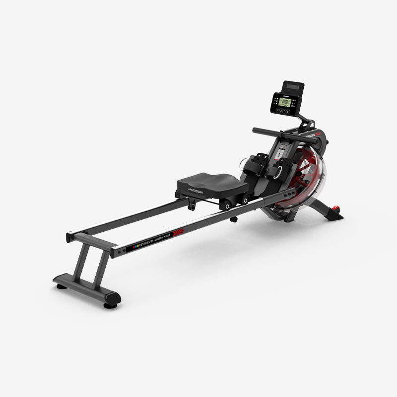 HARISON HR-W8 Track Rowing Machine，Dual Magnetic & Air Resistance with 16 Levels，21.5" Touch Screen & Bluetooth App Support，337 lbs Capacity，Commercial-Grade，Upright Storage