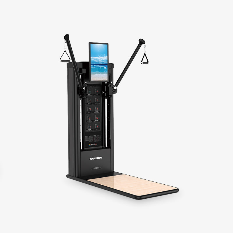 HARISON DISCOVER HR-G30418 Track Eco，23.8" Touch Screen，Electromagnetic Resistance with 110 lb Pulling Force，Adjustable Motion Tracks，Full-Body Strength Machine
