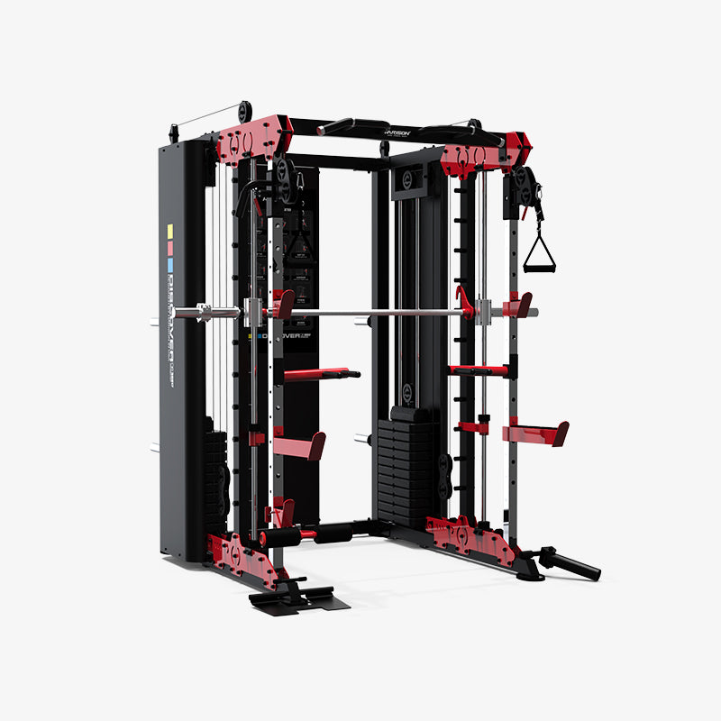 HARISON HR-30817 Heavy-Duty Squat Rack，Multifunctional for Squats & Presses，10-Level Height Adjustment，4 Plate Storage Posts，Commercial-Grade Steel Frame