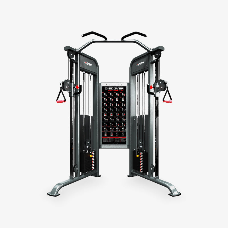 HARISON DISCOVER HR-G109，Commercial Cable Training Machine，28-Level Adjustment，158 lb Counterweight，Full-Body Strength