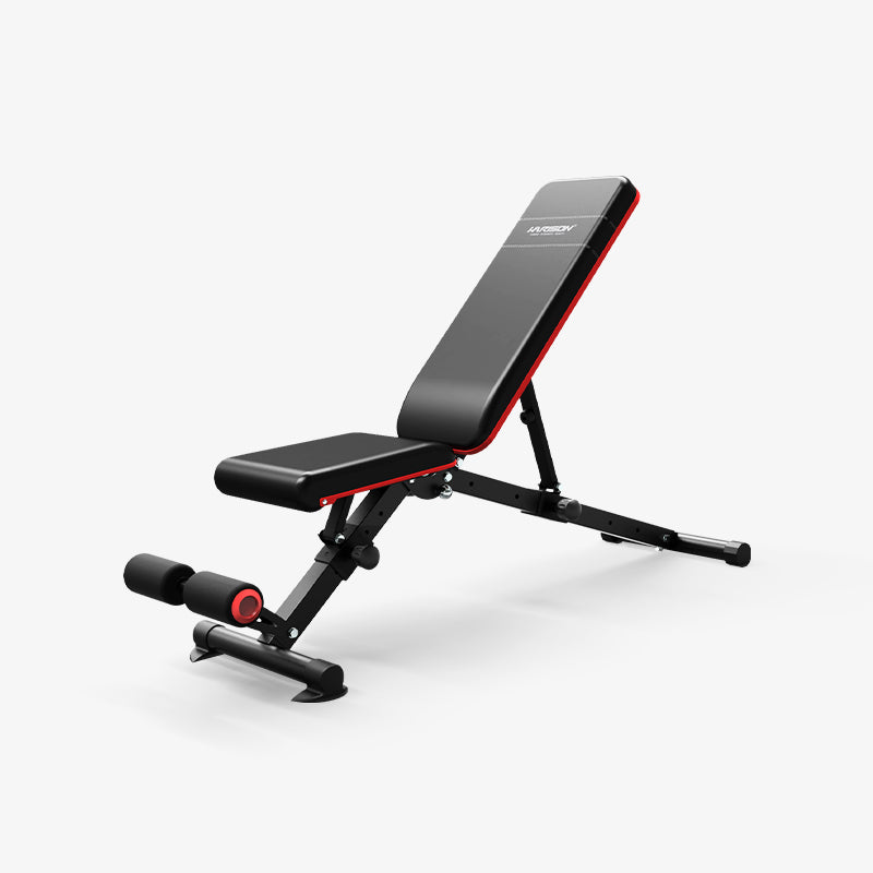 HARISON HR-608F Adjustable Weight Bench HR-608G，800 LBS Capacity Foldable，Leg Extension Included，Incline/Decline/Flat，3-Min Easy Assembly，30-Day Trial + 1-Year Warranty