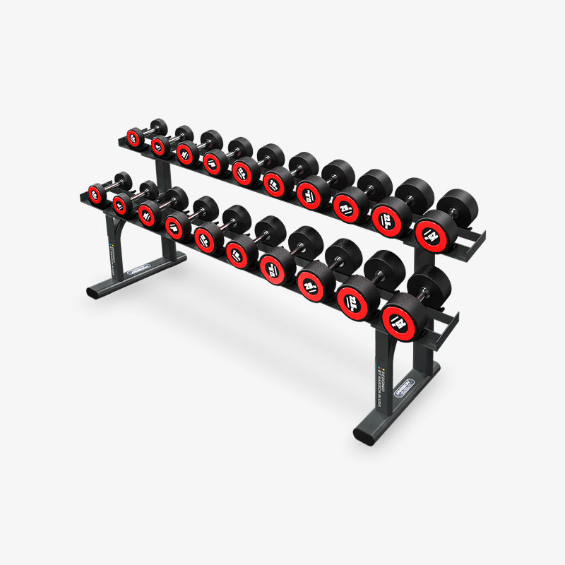 HARISON HR-327 A-Frame Dumbbell Rack，6-Tier 480LBS Capacity，Fits Neoprene/Hex/Iron Dumbbells up to 50LBS，Triangular Steel Structure，Non-Slip Design，30-Day Trial + 1-Year Warranty