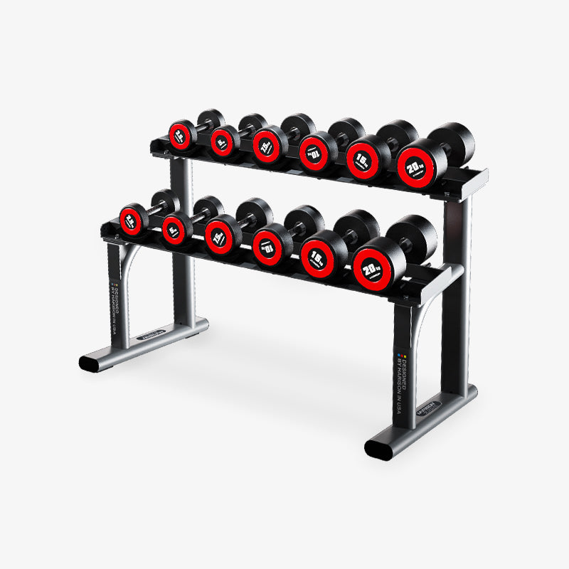 HARISON HR-326 High-end A-Frame Dumbbell Rack，6-Tier 480LBS Capacity，Fits Dumbbells up to 50LBS Each，Stable Triangular Steel，Non-Slip Design，30-Day Trial + 1-Year Warranty