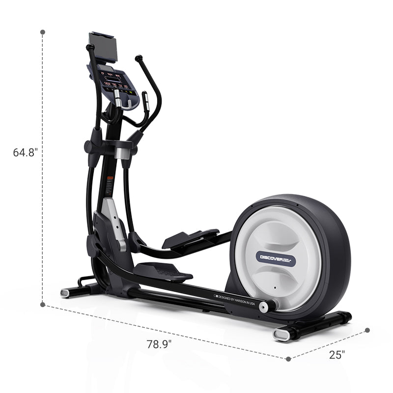 HARISON DISCOVER HR-E3620 Commercial Electromagnetic Elliptical with 32-Speed PMS Resistance