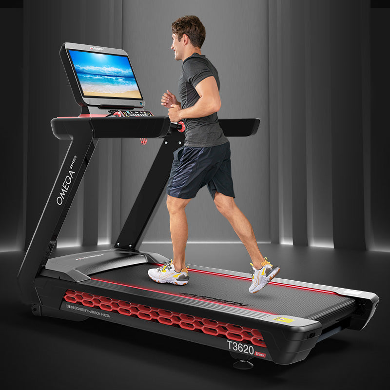 HARISON OMEGA HR-T3620 Track Commercial Treadmill with 7.0HP Motor & 18% Incline