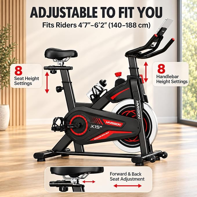 HARISON HR-X15-Tech Magnetic Exercise Bike | Bluetooth Indoor Cycling Bike