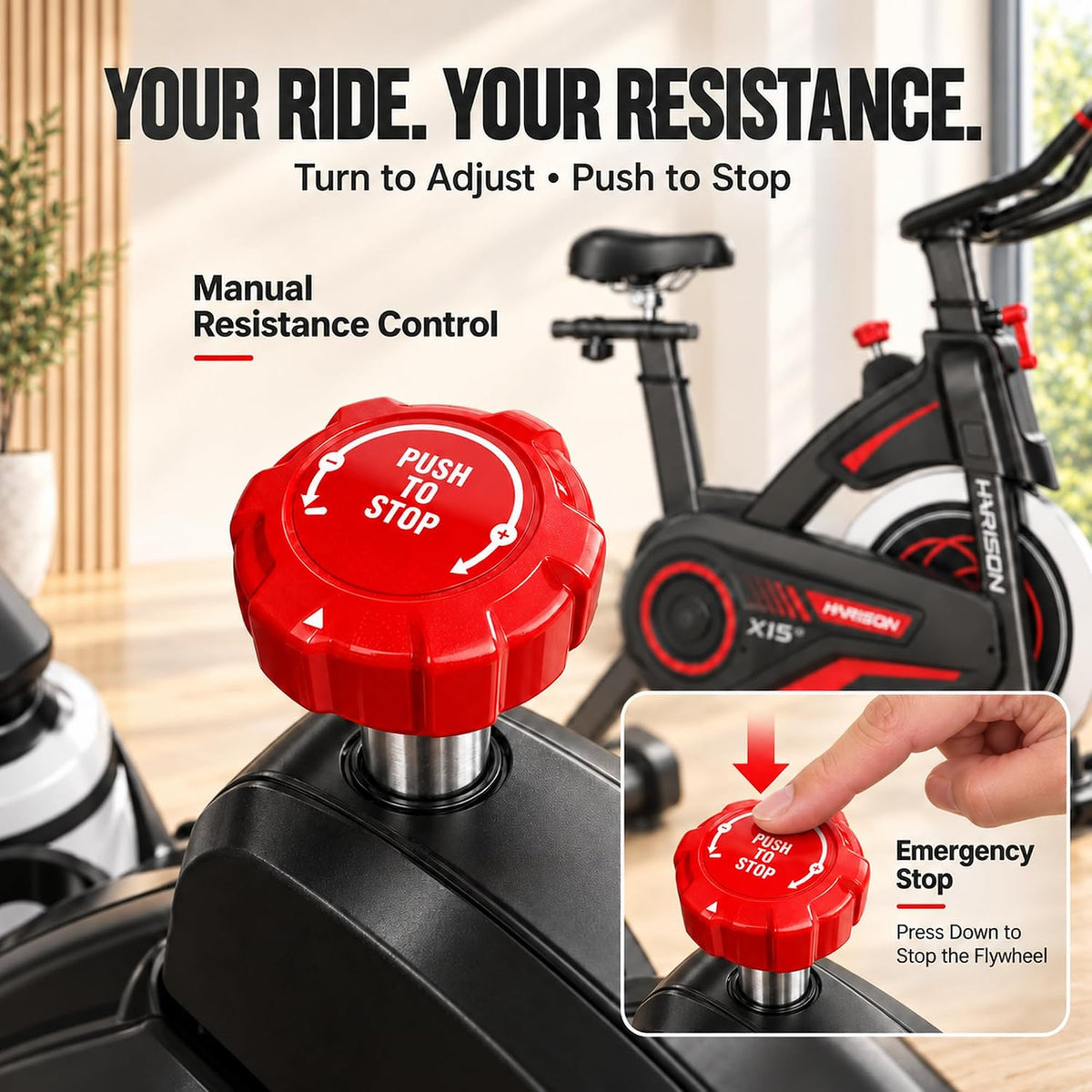 HARISON HR-X15-Tech Magnetic Exercise Bike | Bluetooth Indoor Cycling Bike