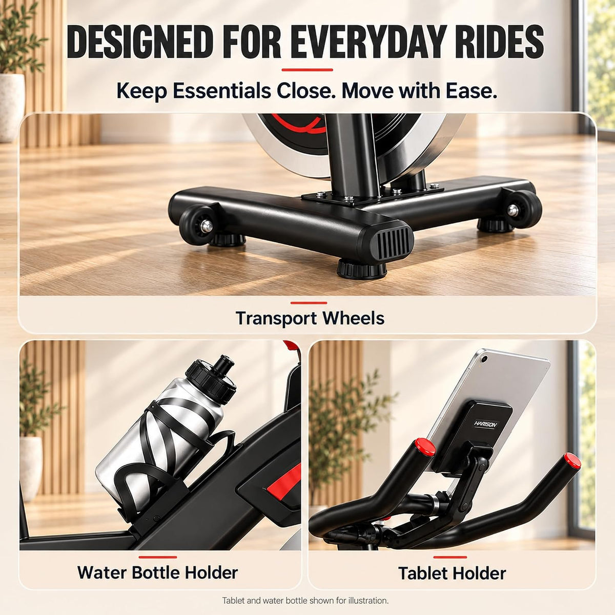 HARISON HR-X15-Tech Magnetic Exercise Bike | Bluetooth Indoor Cycling Bike